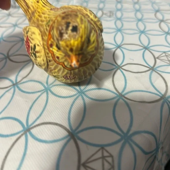 Decorative Yellow Bird Figurine few spots chipped colors - Picture 5 of 8